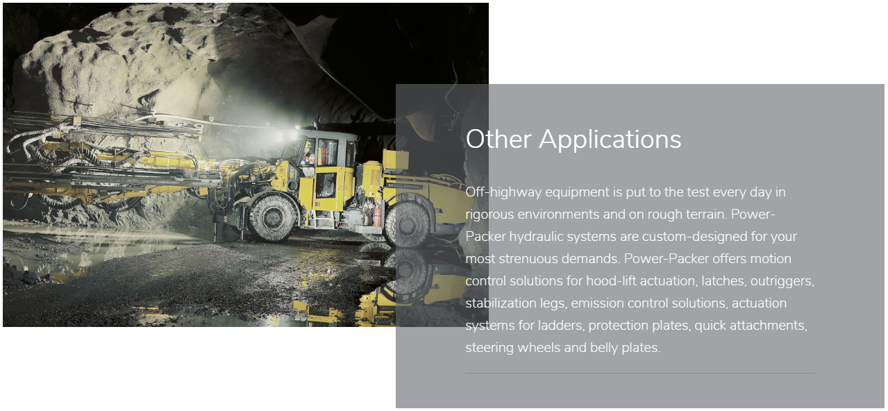 Other application slider off highway